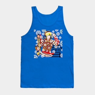 anime retro Snow Warrior Tank Top